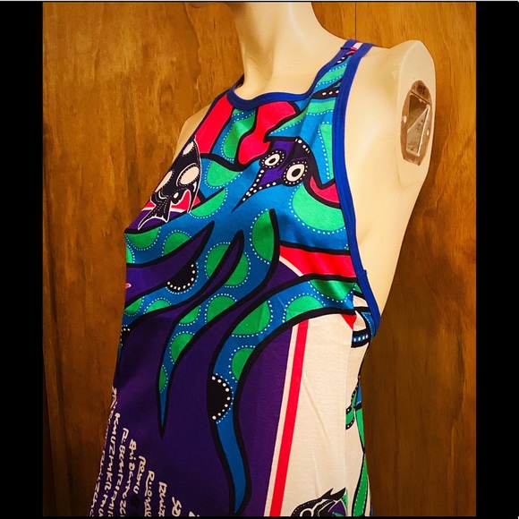 1980s Kansai Yamamoto Bright Colorful Print Tank - Picture 13 of 13